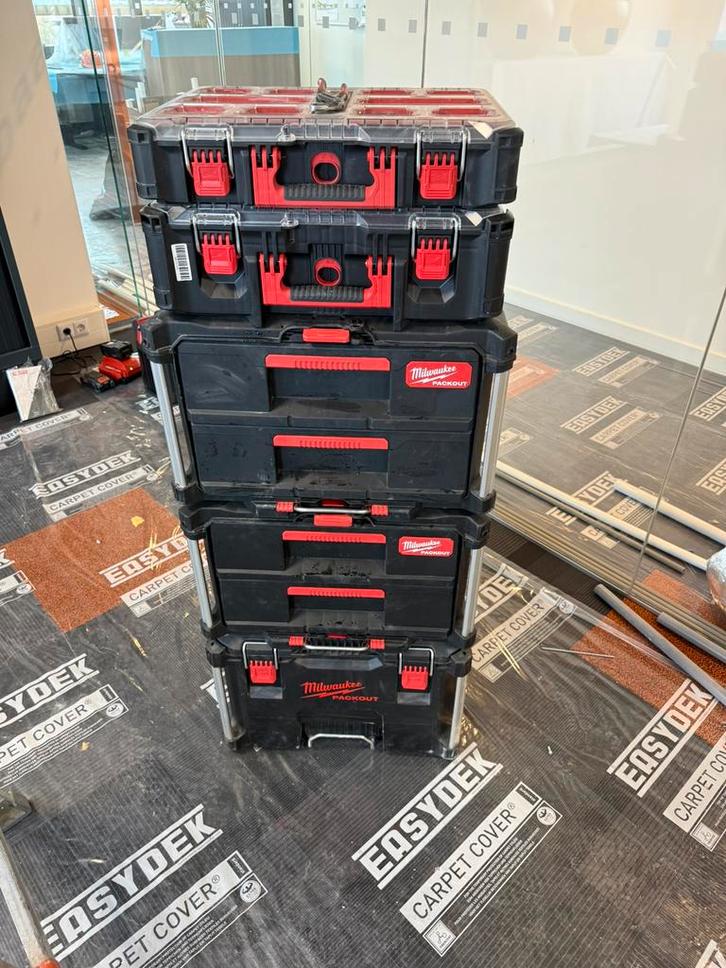 Milwaukee packout, Doe-het-zelf en Verbouw, Gereedschapskisten, Zo goed als nieuw, Ophalen