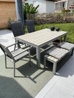 Complete tuinset IKEA, Tuin en Terras, Ophalen, 5 zitplaatsen, Gebruikt, Aluminium