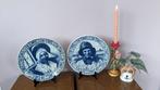 Delfs blauwe set wand worden chemkefa man en vrouw 29.5 cm, Antiek en Kunst, Antiek | Wandborden en Tegels, Ophalen of Verzenden