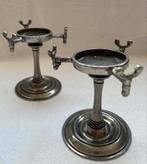 Set van 2 tinnen theelichthouders 't Oude Ambacht, Antiek en Kunst, Ophalen of Verzenden
