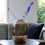 FidrioLuxe Design Vaas 25x32 cm taupe Mond geblazen glas, Ophalen, Overige kleuren, Nieuw, Glas