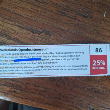 Openluchtmuseum Arnhem 25% korting beschikbaar voor biedingen