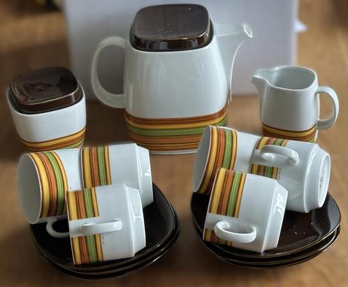 Vintage Theeservies Van Nelle Schirnding Bavaria 17 delig, Huis en Inrichting, Keuken | Servies, Zo goed als nieuw, Compleet servies