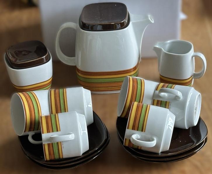 Vintage Theeservies Van Nelle Schirnding Bavaria 17 deli#v#, Huis en Inrichting, Keuken | Servies, Zo goed als nieuw, Compleet servies