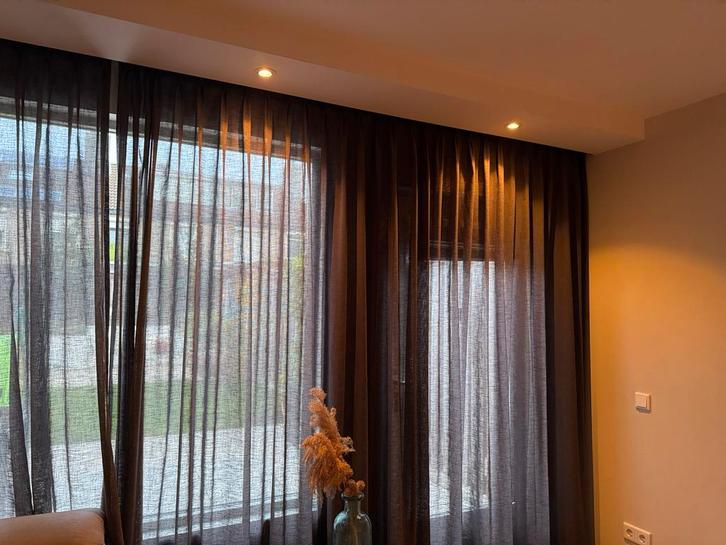 Antraciet In Between Gordijnen Kwantum, Huis en Inrichting, Stoffering | Gordijnen en Lamellen, Gebruikt, 200 cm of meer, 200 cm of meer