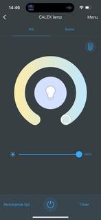 Per stuk Calex Smart Google Wifi E27 Peer 14W 1400lm NIEUW, Led-lamp, Minder dan 30 watt, Soft of Flame, Afstembaar Wit | Dimbaar - Vervangt 100W