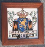 Zeldzame tegel regeringsjubileum Wilhelmina, Ophalen of Verzenden