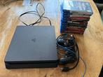 PS4 Slim 500GB + Controller + Games, Spelcomputers en Games, Spelcomputers | Sony PlayStation 4, Ophalen of Verzenden, Met 1 controller