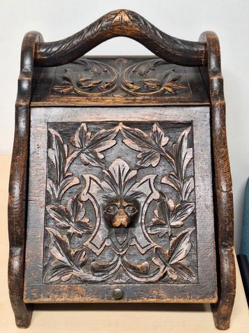 Antieke Houten Kolenkit zonder schep beschikbaar voor biedingen