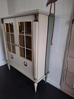 Retro kast beige met groen, Huis en Inrichting, Kasten | Vitrinekasten, Ophalen, Gebruikt, 100 tot 150 cm, Minder dan 100 cm