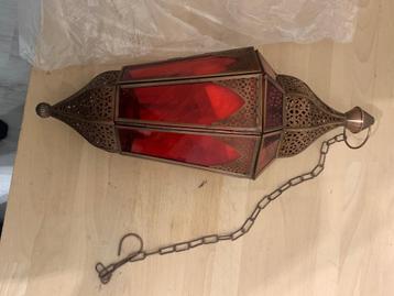 glas in koper lamp beschikbaar voor biedingen