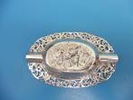 Zilveren asbak "Herberg"                                 Z87, Antiek en Kunst, Antiek | Goud en Zilver, Ophalen of Verzenden, Zilver