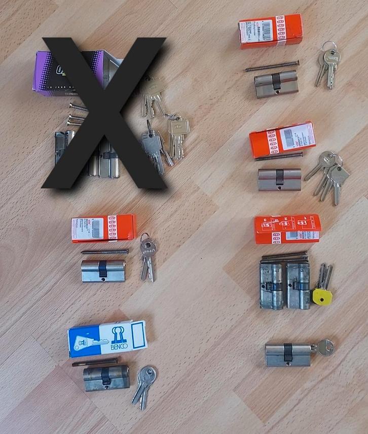 Div.cilinders, Doe-het-zelf en Verbouw, Hang- en Sluitwerk, Zo goed als nieuw, Slot, Rvs, Ophalen