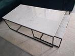 Salontafel marmer (set van 2), Huis en Inrichting, Tafels | Salontafels, Ophalen, 100 tot 150 cm, 50 tot 100 cm, Zo goed als nieuw
