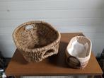 2 rieten manden ovaal, Huis en Inrichting, Woonaccessoires | Schalen en Manden, Ophalen, Mand, Zo goed als nieuw, Riet
