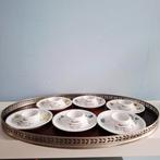 Libelle, 6 vintage eierdopjes met wilde bloemen, Ophalen of Verzenden