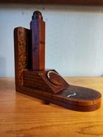 Midcentury houten boekensteun herdenking Grebbeberg 22x9x20, Verzamelen, Ophalen of Verzenden, Overige soorten, Nederland, Overige typen