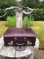Vintage leren koffer, Gebruikt, Slot, Ophalen of Verzenden, 35 tot 45 cm