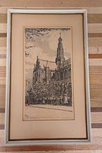 Johannes Josseaud - Grote Kerk Haarlem - ets, Ophalen of Verzenden