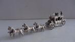 Miniatuur zilver EQ2 gouden koets zilveren miniaturen, Antiek en Kunst, Verzenden, Zilver
