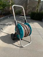 Gardena haspel + verlenging waterslang, Tuin en Terras, Tuinslangen, Ophalen, Zo goed als nieuw, Tuinslang
