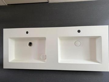 Storke Mata wastafel, solid surface wit 130cm x 52cm beschikbaar voor biedingen