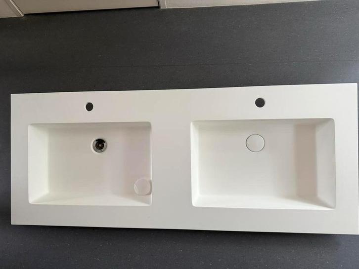 Storke Mata wastafel, solid surface wit 130cm x 52cm, Huis en Inrichting, Badkamer | Badkamermeubels, Nieuw, Wasbak of Wastafel
