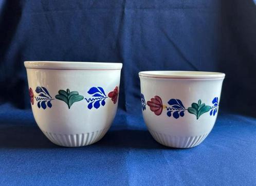Boerenbont set bloempotten, Huis en Inrichting, Keuken | Servies, Zo goed als nieuw, Boerenbont, Aardewerk, Ophalen of Verzenden