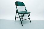 Groene vintage metalen klapstoel, Ophalen, Gebruikt, Overige kleuren, Vintage / Industrieel