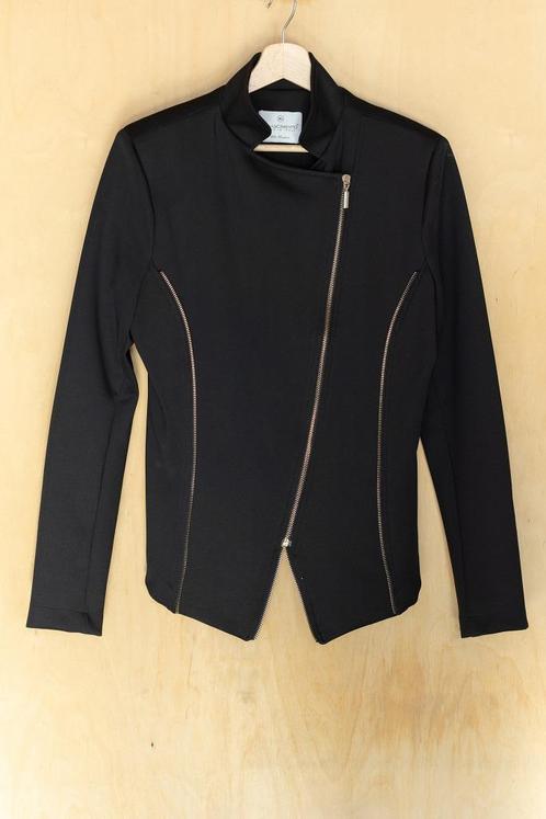 Rinascimento mooi zwart jasje met ritsen M 38, Kleding | Dames, Jasjes, Kostuums en Pakken, Zo goed als nieuw, Jasje, Maat 38/40 (M)