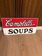 Vintage Campbell's Soep Emaille Reclamebord, Ophalen of Verzenden, Gebruikt, Reclamebord