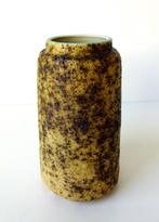 Keramiek vaas beige met bruin gemêleerd Groeneveldt 2965-k, Ophalen of Verzenden
