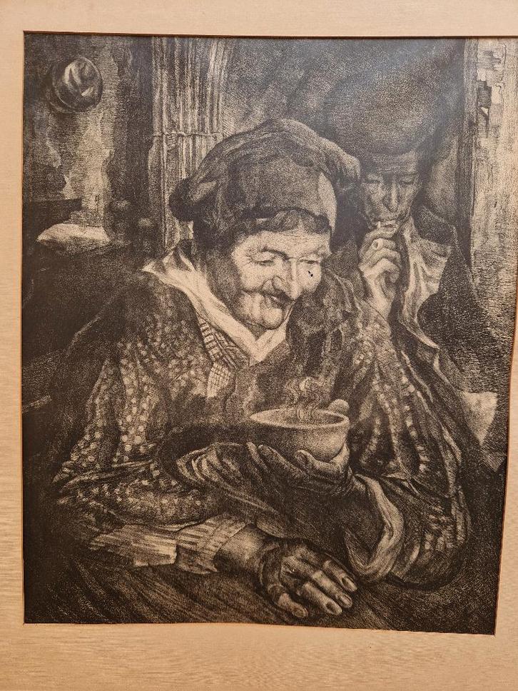 Litho - Dimmen Gestel, Antiek en Kunst, Kunst | Schilderijen | Klassiek, Ophalen