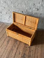 Rotan rieten mand kist slot vintage bruin koffer, Ophalen, A, A, A