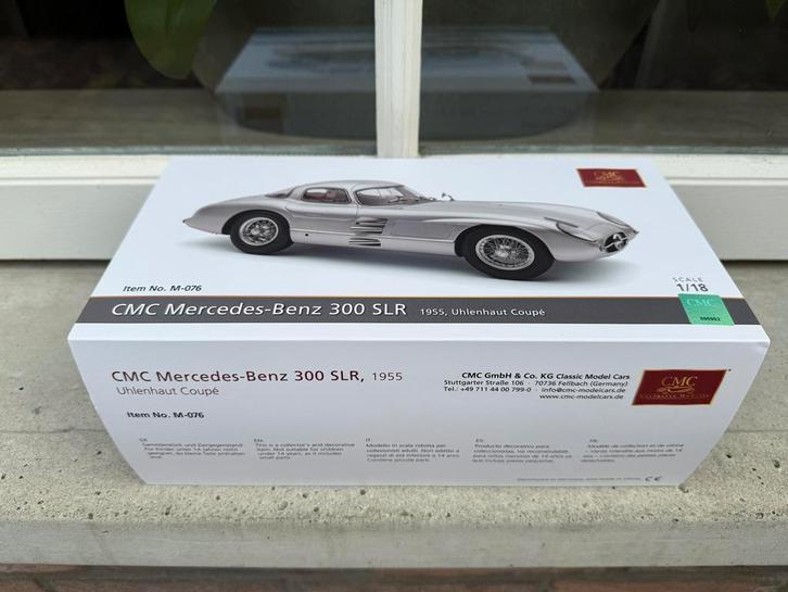 1:18 Mercedes Benz 300 SLR Uhlenhaut Coupe 1955 CMC M-076, Hobby en Vrije tijd, Modelauto's | 1:18, Nieuw, Auto, Overige merken