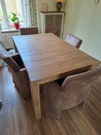 Eettafel en vier stoelen, Ophalen, Gebruikt, 50 tot 100 cm, Vijf personen of meer