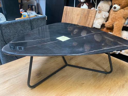 Bijzet tafel nemo glas marmer look 80x75 b keuze hoge kortin, Huis en Inrichting, Tafels | Bijzettafels, Nieuw, Overige vormen