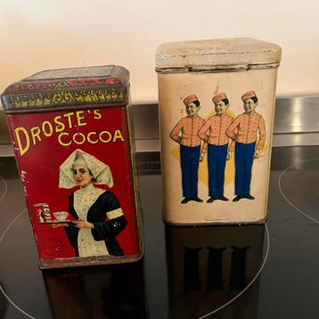 Vintage Droste en Stereo blikken beschikbaar voor biedingen