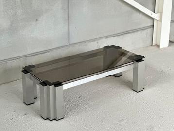 Vintage aluminium coffeetable, ca 1980’s beschikbaar voor biedingen