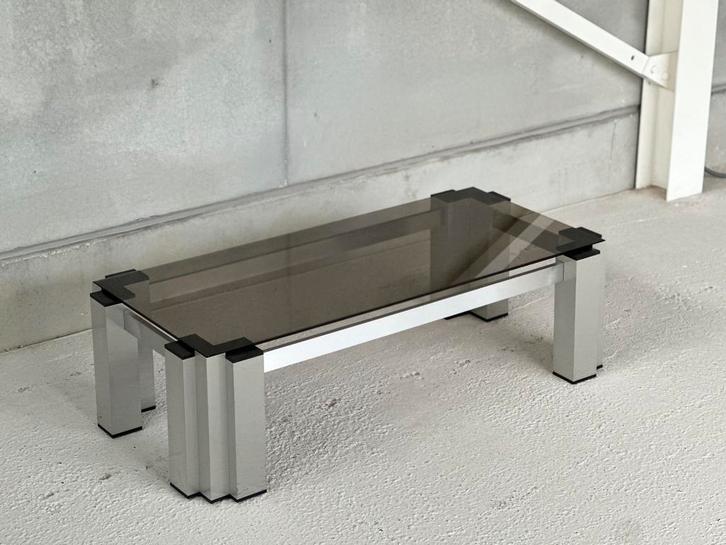 Vintage aluminium coffeetable, ca 1980’s, Antiek en Kunst, Antiek | Meubels | Tafels, Ophalen of Verzenden