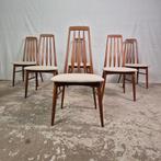 6x Niels Koefoed 'Eva' chair, vintage Deense eetkamerstoel, Huis en Inrichting, Stoelen, Ophalen, Hout, Gebruikt, Overige kleuren