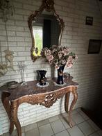 Barok side table met marmer blad zeer mooi, Ophalen of Verzenden