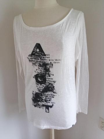 DEPT t- shirt lange mouw wit zwarte text maat M - nieuw - beschikbaar voor biedingen