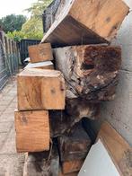 Partij oude vloerbalken – diverse maten, langste 316 cm, Tuin en Terras, Haardhout, Ophalen of Verzenden, Overige houtsoorten