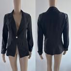 Dames vest blazer zwart jas jacket leer blouse top maat XS S, Ophalen of Verzenden, Gedragen, Maat 34 (XS) of kleiner, Zwart