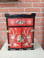 Houten Sieradenkistje met Chinese Motieven, Ophalen, Minder dan 50 cm, Gebruikt, Minder dan 50 cm