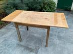 Uitschuifbare houten eettafel, Huis en Inrichting, Tafels | Eettafels, Ophalen, Gebruikt, 100 tot 150 cm, Eikenhout