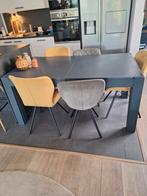 Eettafel te koop.Degelijk masief hout.Uitschuifbaar 2x, Huis en Inrichting, Ophalen, Strak, 50 tot 100 cm, Zo goed als nieuw