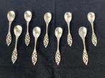 Vintage zilveren borrellepeltjes, 9 stuks, Ophalen of Verzenden, Zilver