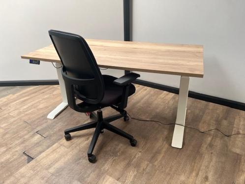 Wit elektrisch zit sta bureau, Huis en Inrichting, Bureaus, Nieuw, Elektrisch, Ophalen of Verzenden